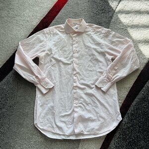 Salvatore Ferragamo Pink Striped Dress Shirt